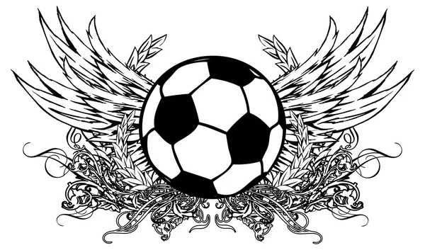 Знак отличия гранж-футбола или значок — стоковый вектор