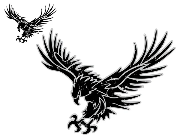Eindringlicher, angreifender Adler — Stockvektor