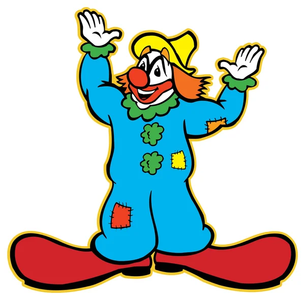 Смешной клоун представляет — стоковый вектор