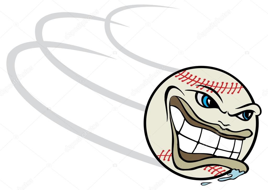 Cartoon Baseballs With Faces