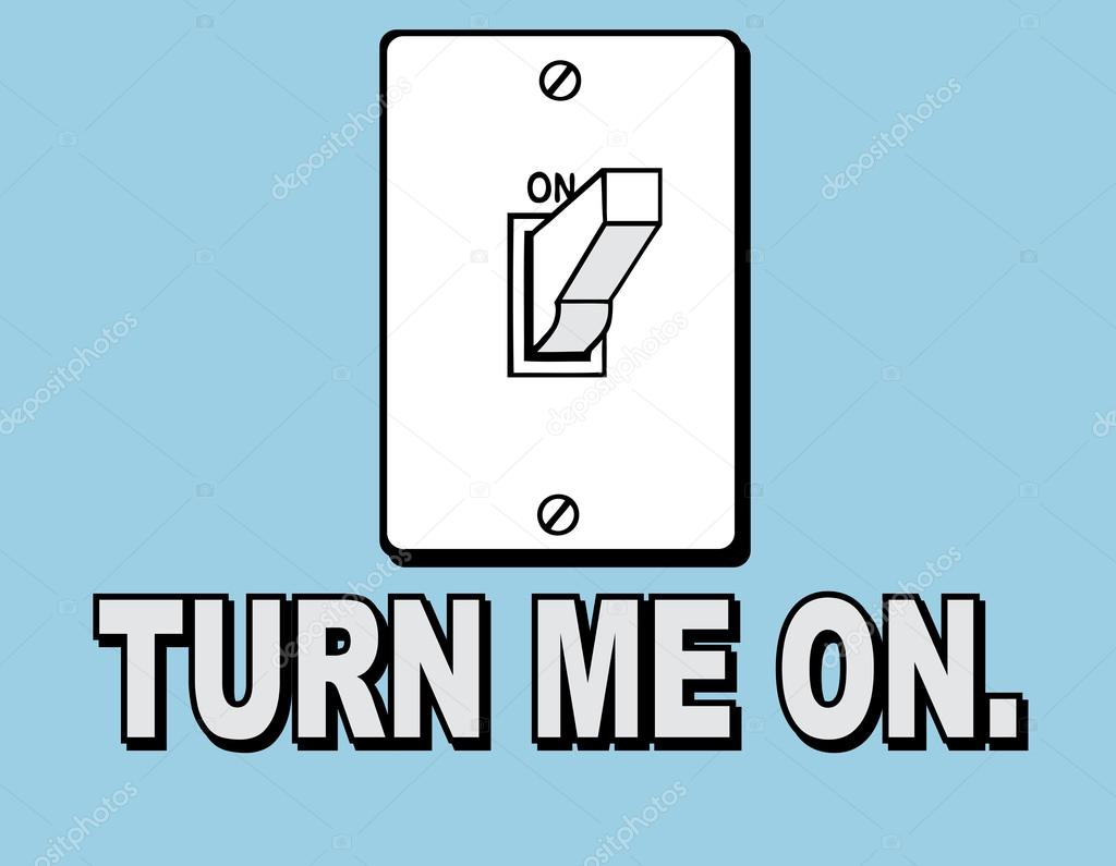 Cartoon Turn Me On Light Switch Vector Image By C Scotferdon Vector Stock