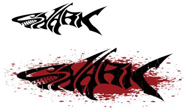 Çizgi film saldırgan köpekbalıkları