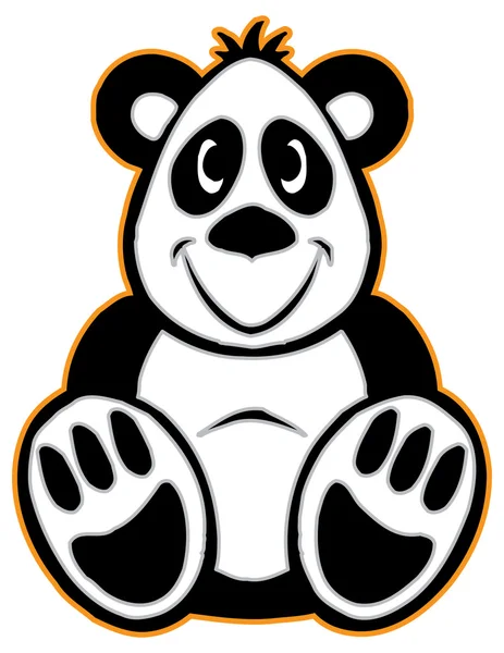 Assis mignon petit panda — Image vectorielle