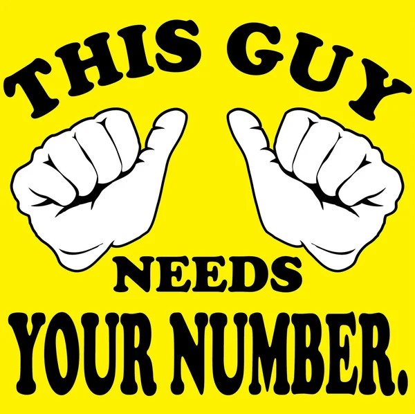 Ce type a besoin de ton numéro. ! — Image vectorielle