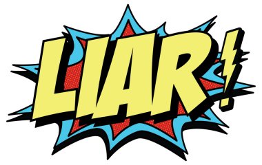 Colorful word 'Liar' clipart