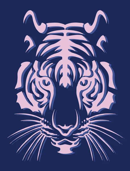 Plat de tigre rose — Image vectorielle