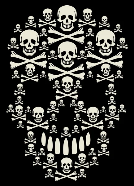 Kafatası çizilmiş yapılmış kemik kafatasları