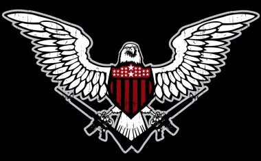 Kartal kuş tüfeklerle