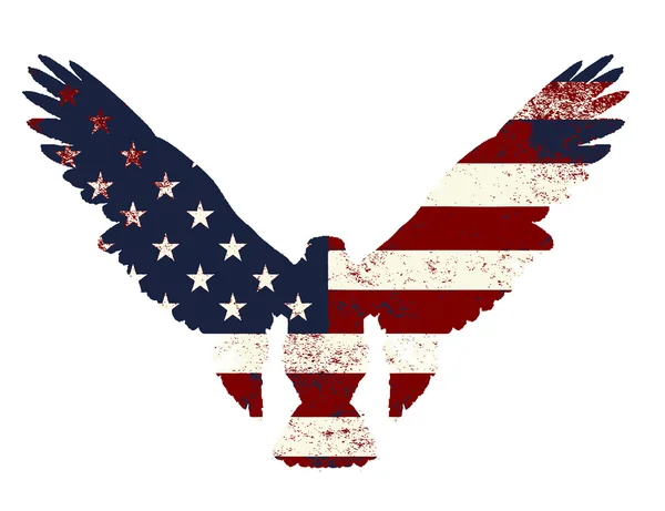 Uccello in bandiera americana Illustrazione Stock