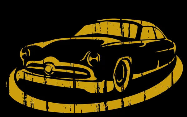 Ρετρό μαύρο αυτοκίνητο — Διανυσματικό Αρχείο