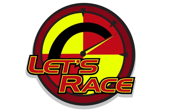 Lets race symbol — Stock Vector