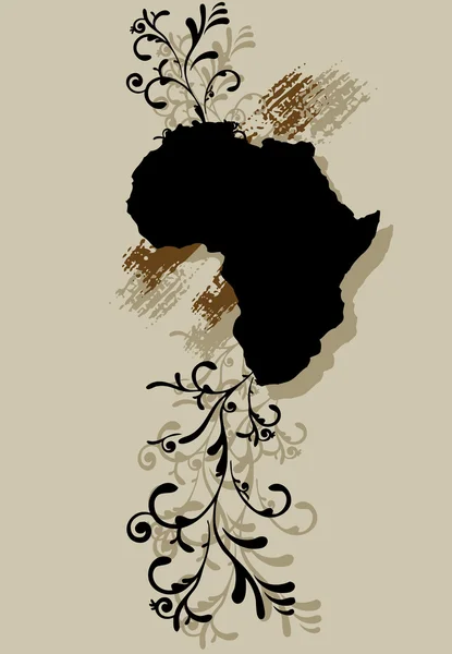 Mapa de África ilustración — Vector de stock