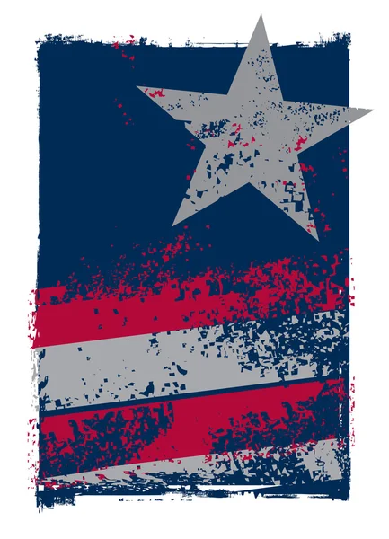 Big star from american flag — Stock Vector