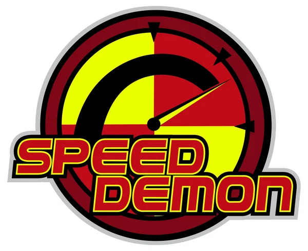 Illustrazione demone velocità — Vettoriale Stock