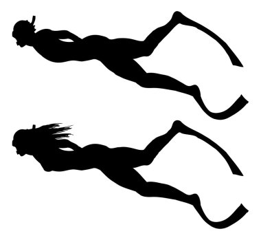 iki dalgıçlar scuba gals
