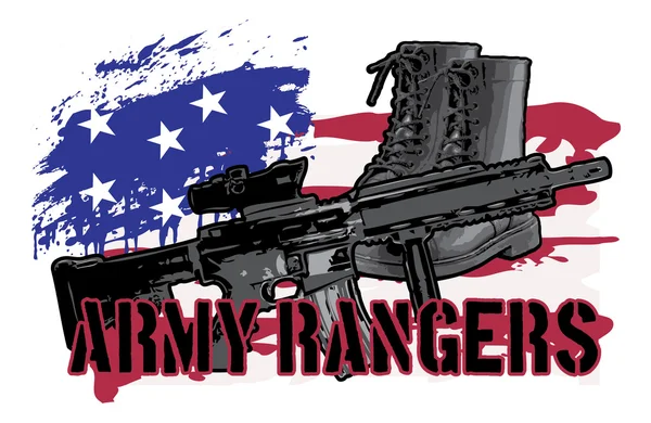 Etats-Unis rangers armée — Image vectorielle