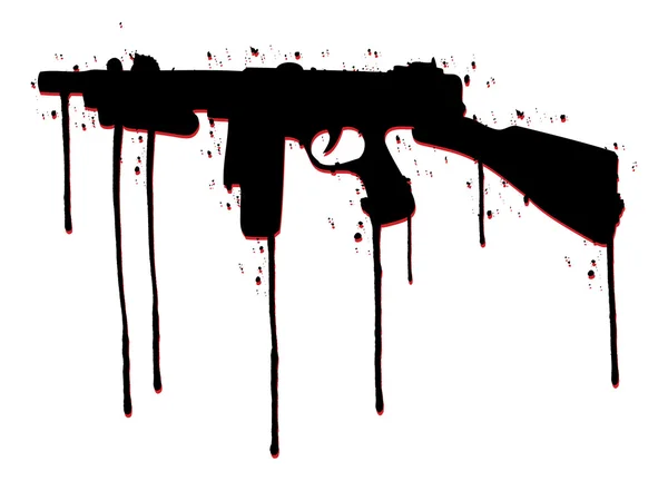 Blodet pistol illustration — Stock vektor