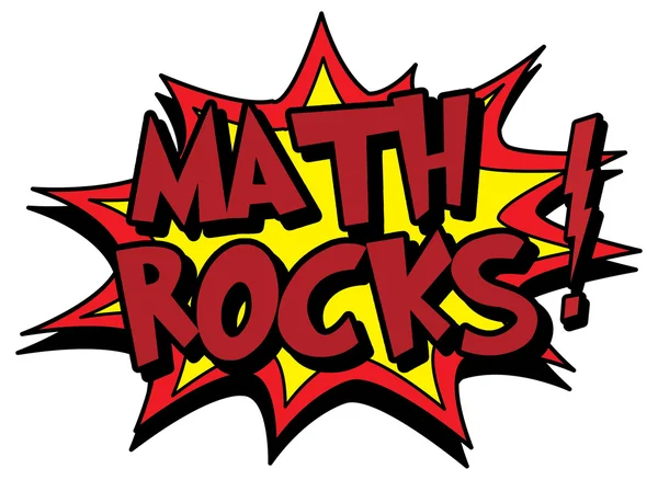 Math rocks sign illustration — Stock Vector