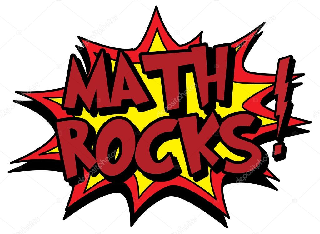 Math rocks sign illustration