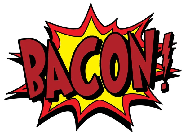 Bacon sign illustration — Stock Vector