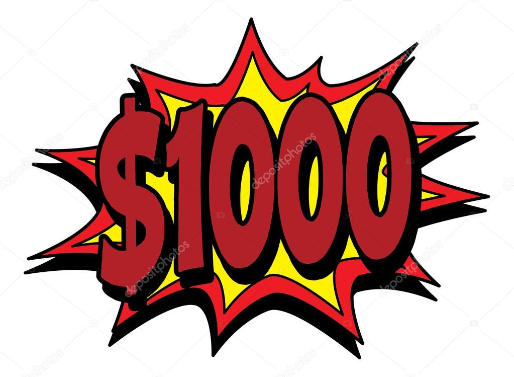 One thousand dollars Royalty Free Vector Image