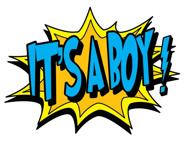 It's a boy text — Stock Vector