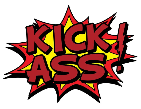 Kick ass sign illustration — Stockvector