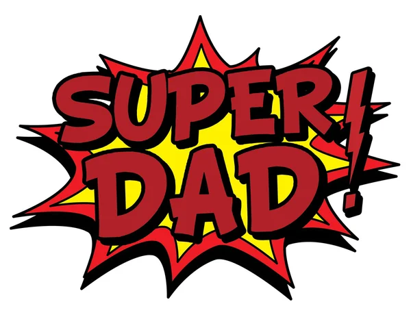 Super papa teken illustratie — Stockvector