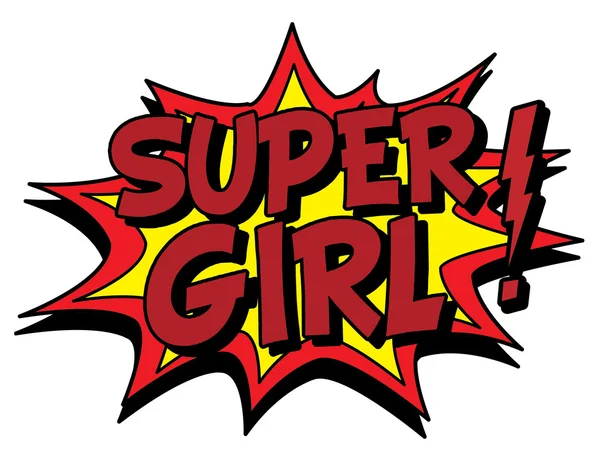 Super girl sign illustration — стоковый вектор