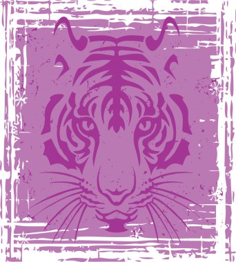 Kaplan pembe yüz arka plan