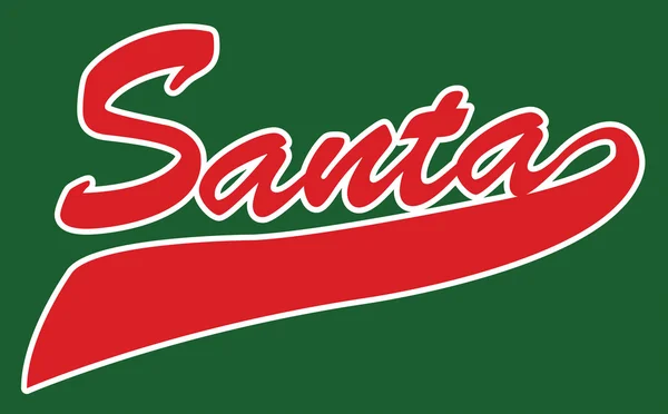 Santa jel zöld háttér — Stock Vector