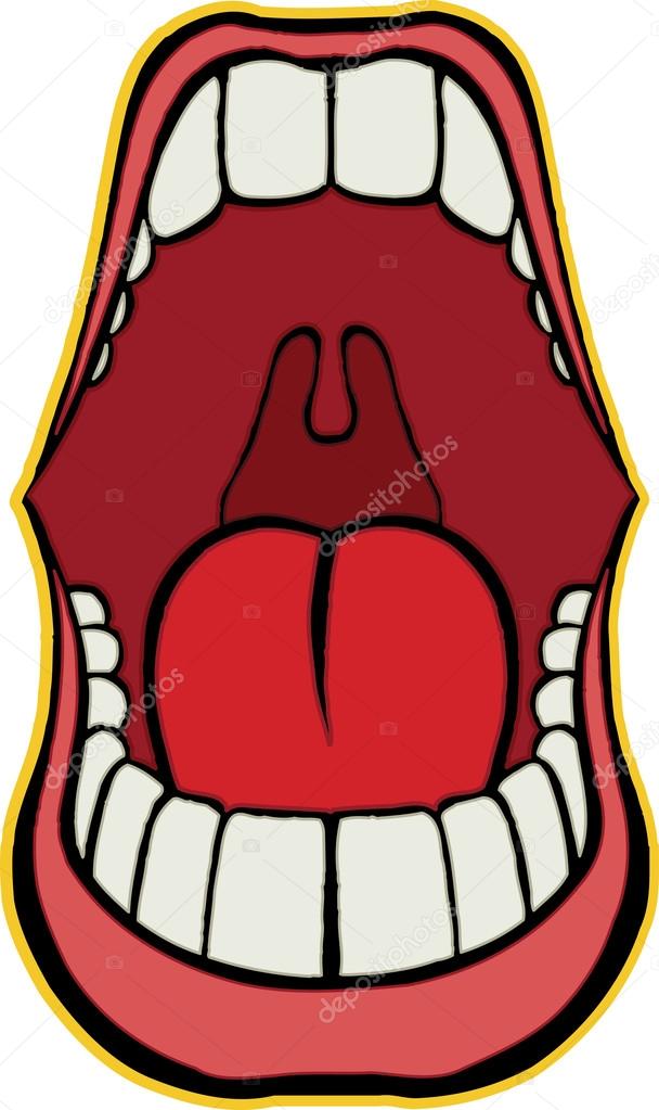 mouth closeup illustration