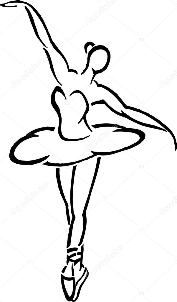 ballerina dancing illustration