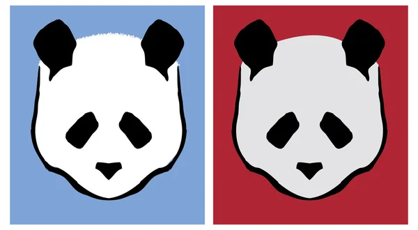 Charmante icône pandas — Image vectorielle