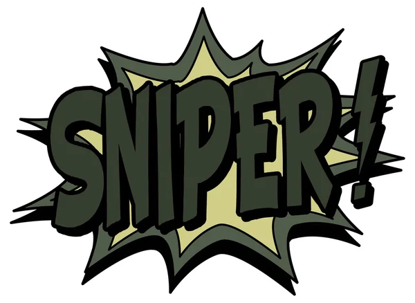 Sniper word icon — Stock Vector