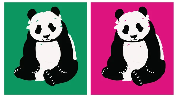 Bájos Panda ikon — Stock Vector