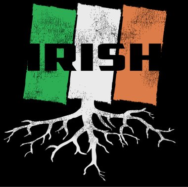 The Irish flag colours clipart