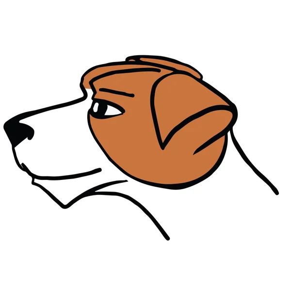 Divertido perro jefe Jack Russell Terrier — Vector de stock