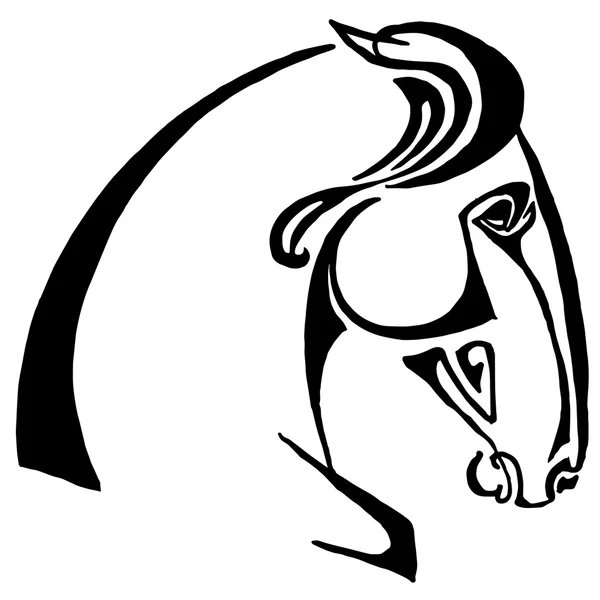 Freedom horse. head of mustang — Stock Vector