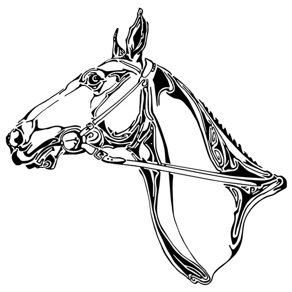 Freedom horse. head of mustang — Stock Vector