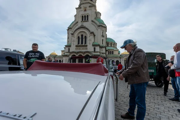 Софія Болгарія Червня 2021 Року Ретро Парад Старих Ретро Автомобілів — стокове фото