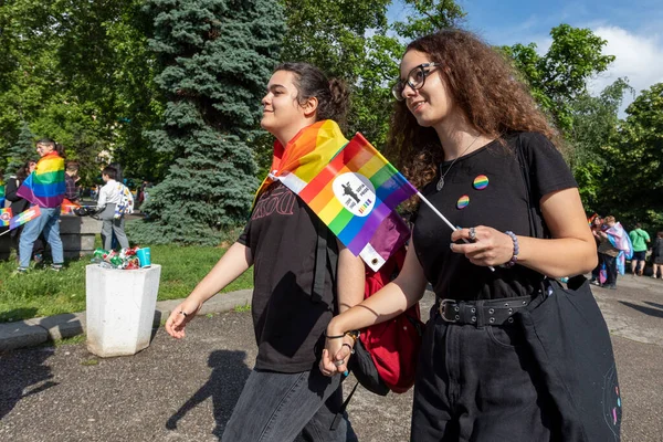 Sofia Bulgária Junho 2021 Evento Sofia Pride Apoio Aos Direitos — Fotografia de Stock