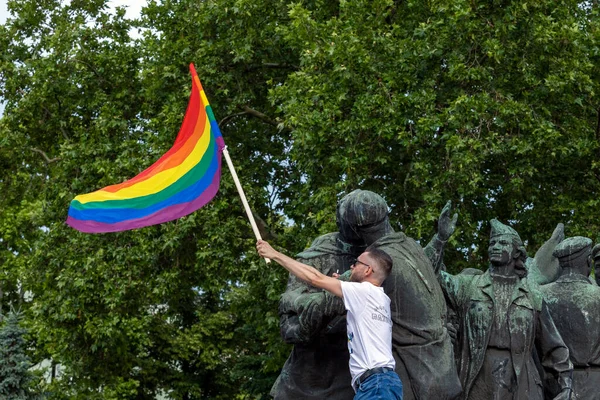 Szófia Bulgária 2021 Június Lmbt Jogokat Támogató Sofia Pride Eseményt — Stock Fotó