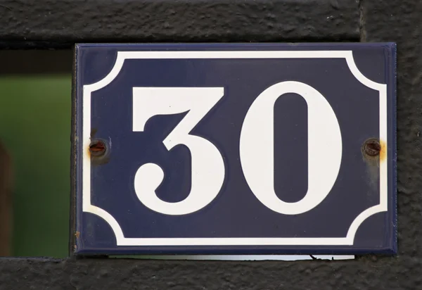 House number on a wall — Stock Photo, Image