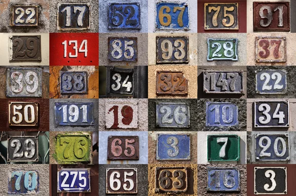 Collection of House numbers — Stock Photo, Image