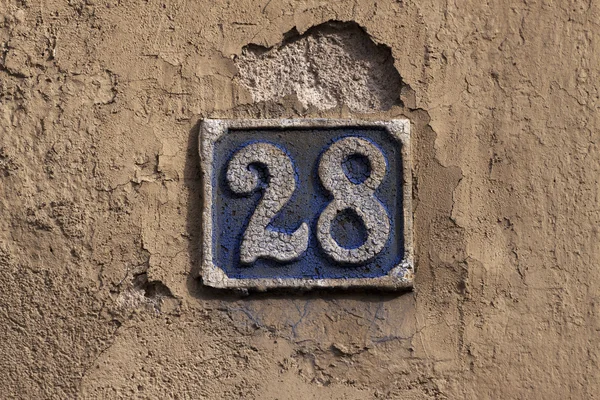 Vintage numéro de maison en métal — Photo