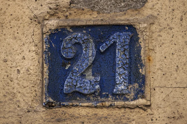 Vintage metal house number — Stock Photo, Image