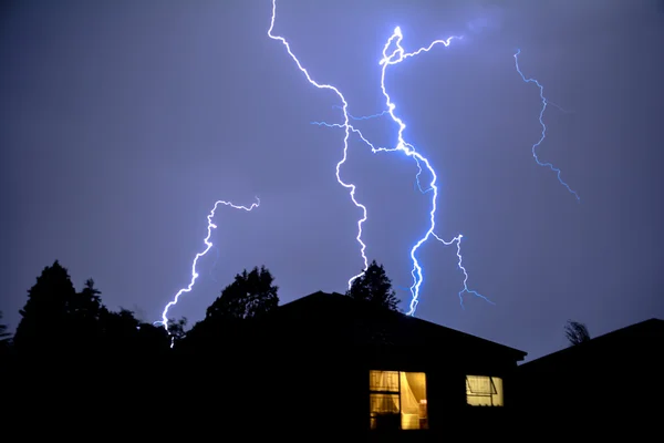 Elektriskt ljus Lightning Stockfoto