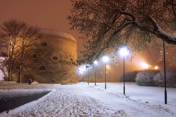 Il vecchio Tallinn nella nebbia — Foto Stock