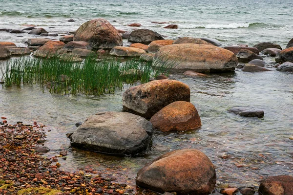 Pedras na costa do Mar Báltico — Fotografia de Stock
